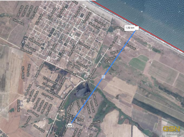 9-ÇANAKKALE BİGA ÇEŞMEALTI MEVKİİNDE DENİZE 500 M. MESAFEDE VİLLA İMARLI ARSA